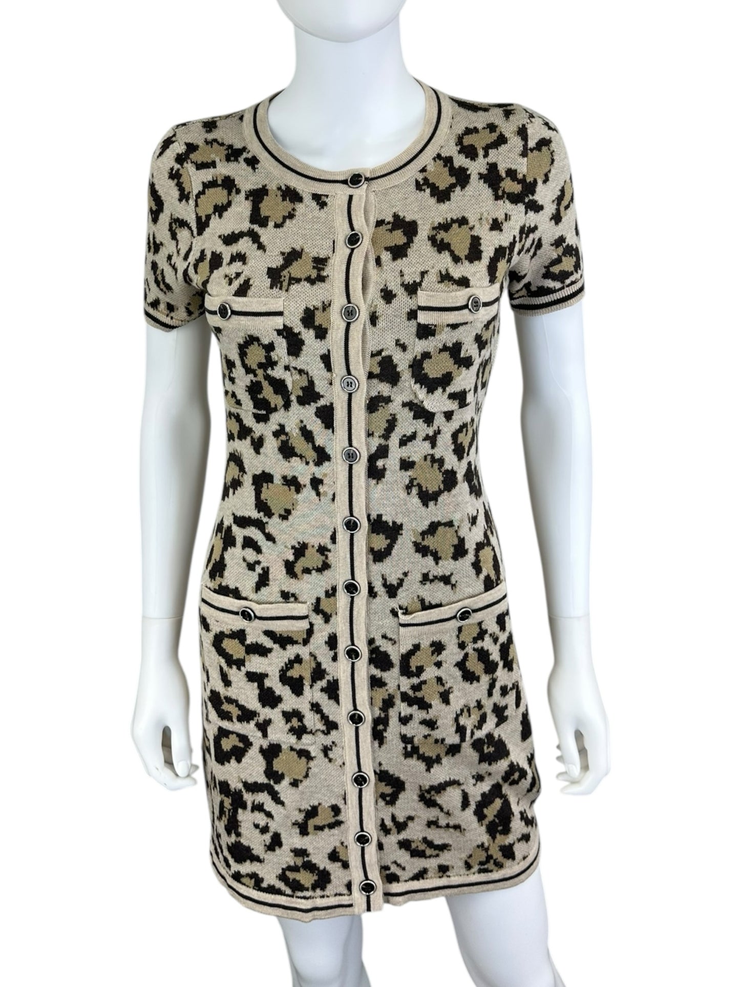 heartloom Leopard Print Vivette Sweater Dress Size XS