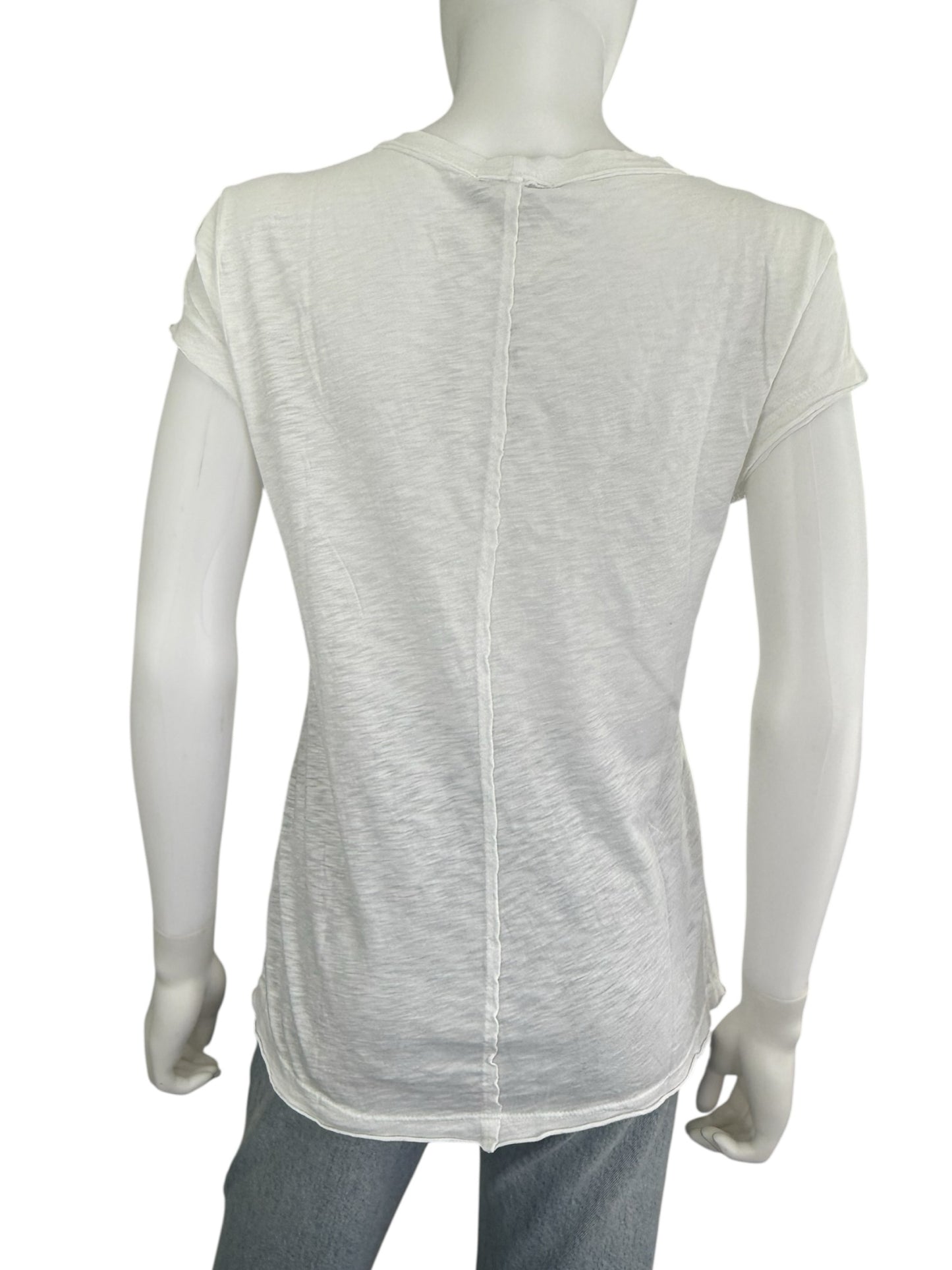 Michael Stars White Graphic Tee Size O/S