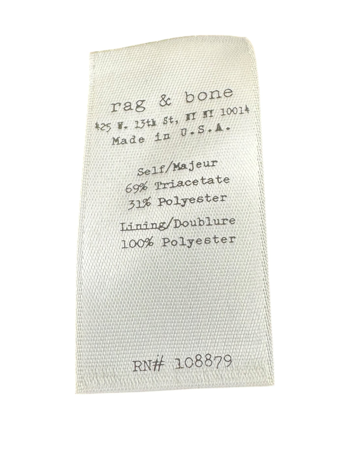 rag & bone Black Salute Mazy Wool Mini Skirt Size 8