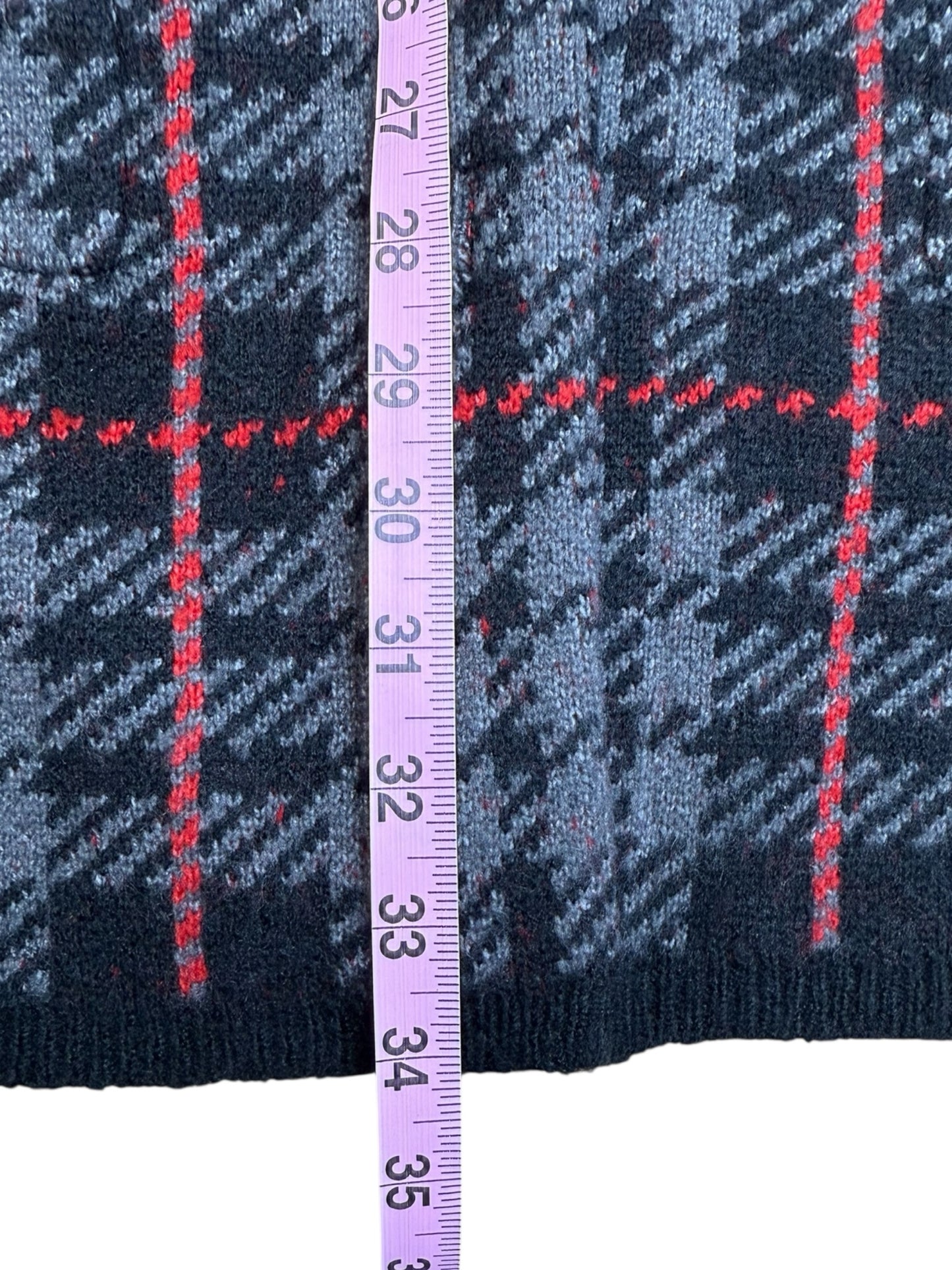 SANCTUARY NWT Black Plaid Knit Jacket Size S