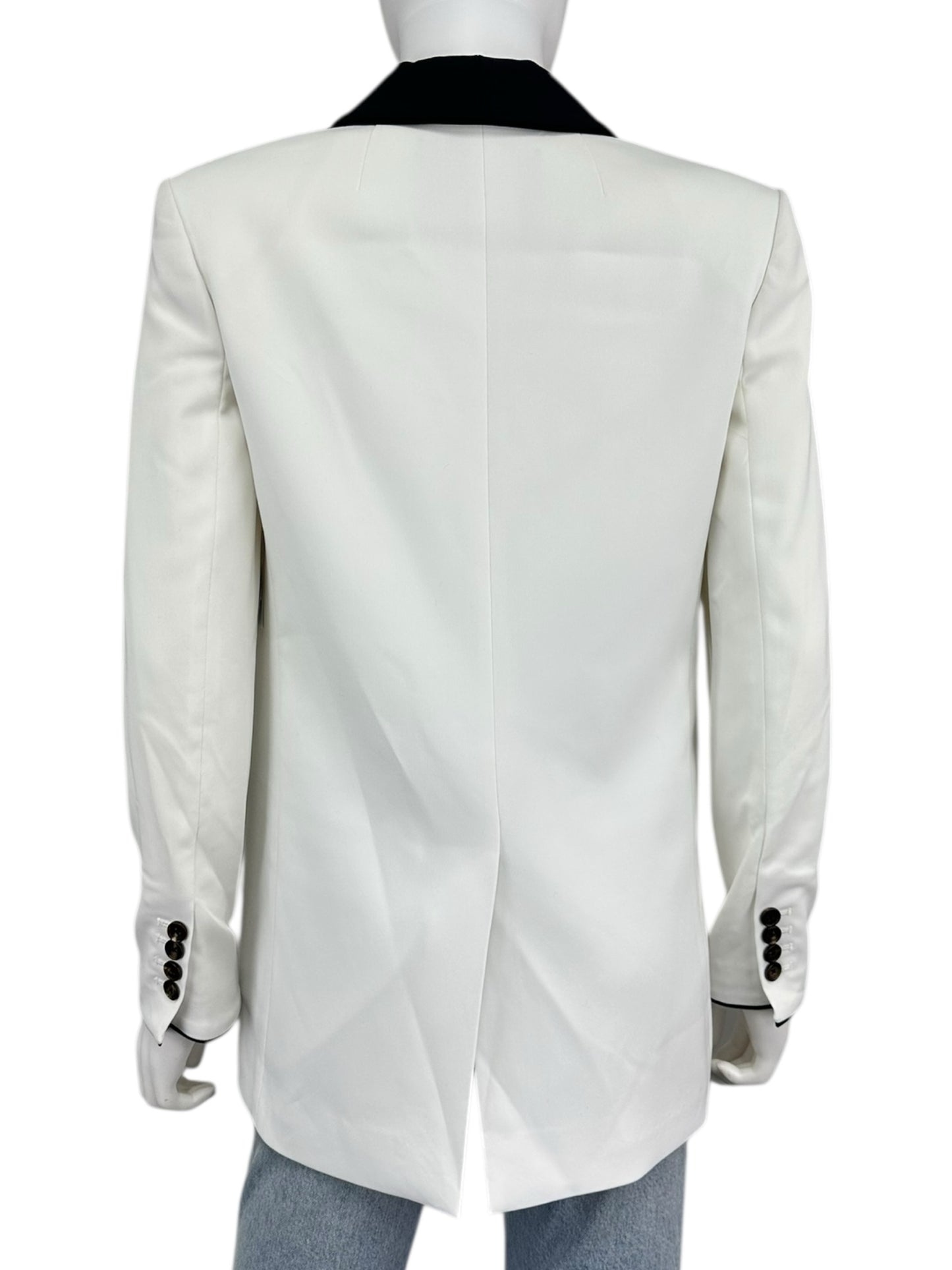EQUIPMENT NWT White Quincy Tuxedo Blazer Size 00