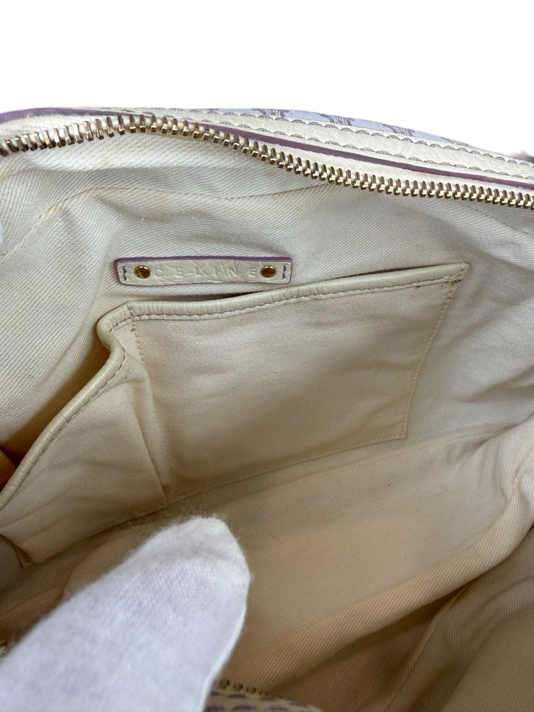 CELINE Vintage Lilac Macadam Monogram Shoulder Bag
