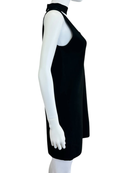 milly Black High Neck Mini Dress Size S