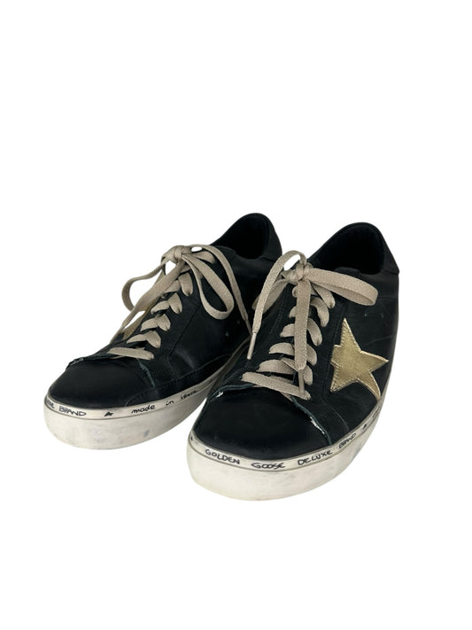 GOLDENGOOSE Black Super-Star Leather Sneakers Size 42