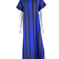 The J. Peterman Company Blue Striped Maxi Dress Size M