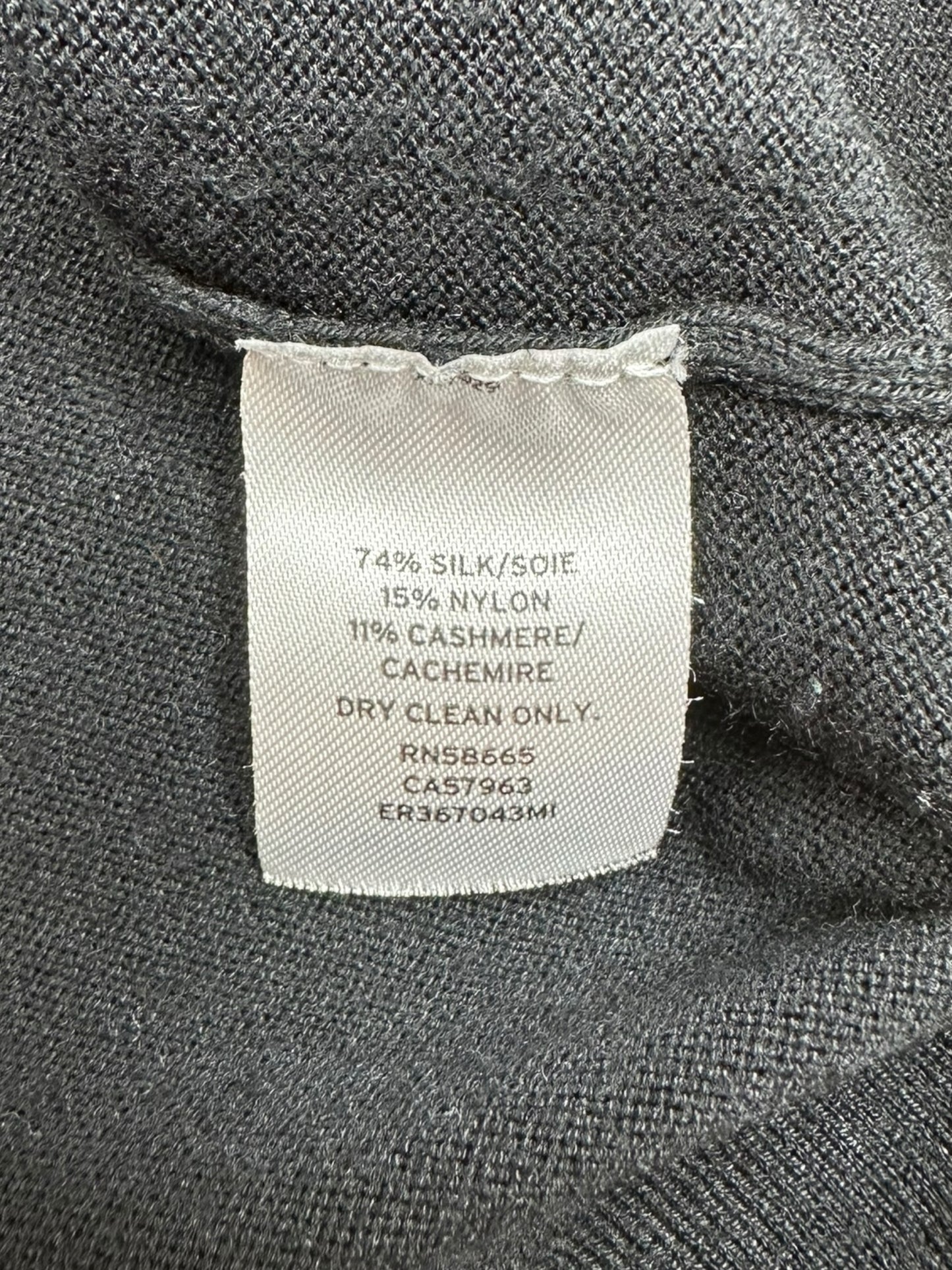 Emerson Rose Black Silk Sweater Cardigan Size L