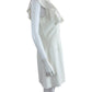 French Connection White Whisper Ruffle V-Neck Mini Cocktail Dress Size 8