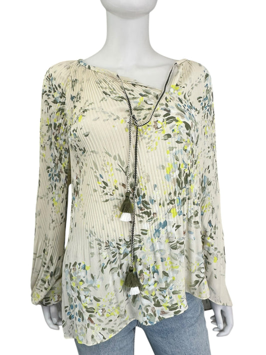 White House Black Market Ivory Blouse Size M