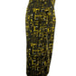 MILLY Black and Yellow Patterned Midi Skirt NWT Size 6