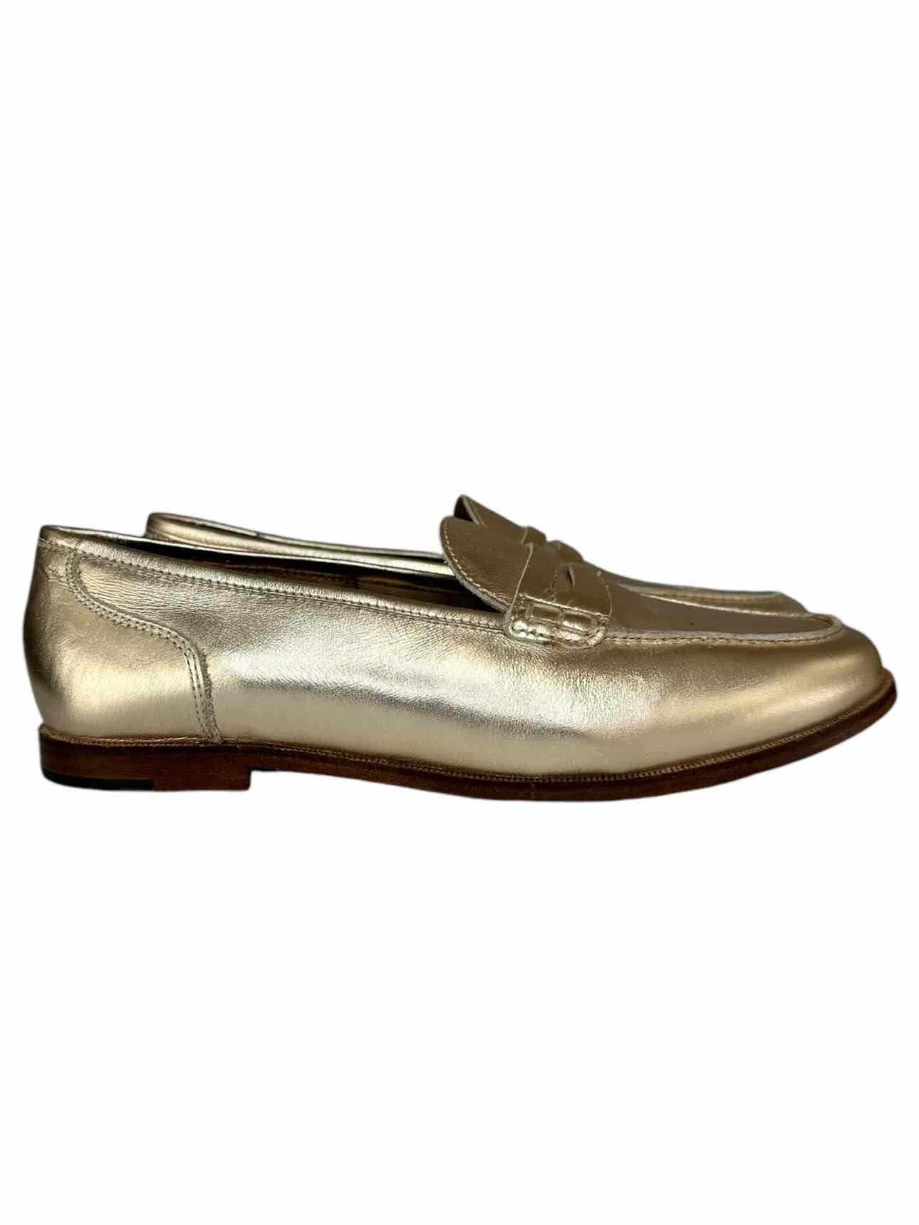 J. Crew Ryan Gold Penny Loafer Size 9.5