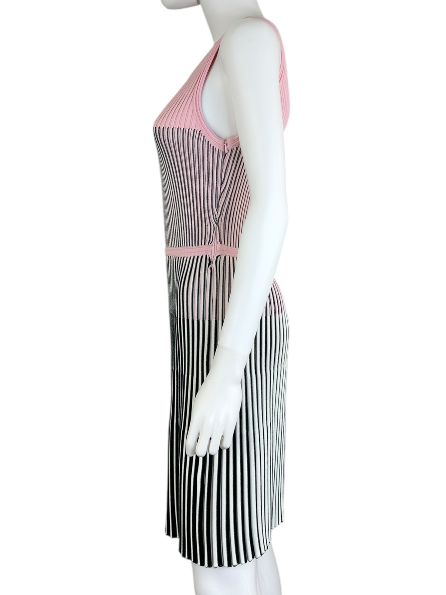 MILLY Striped Knit Midi Dress Size S
