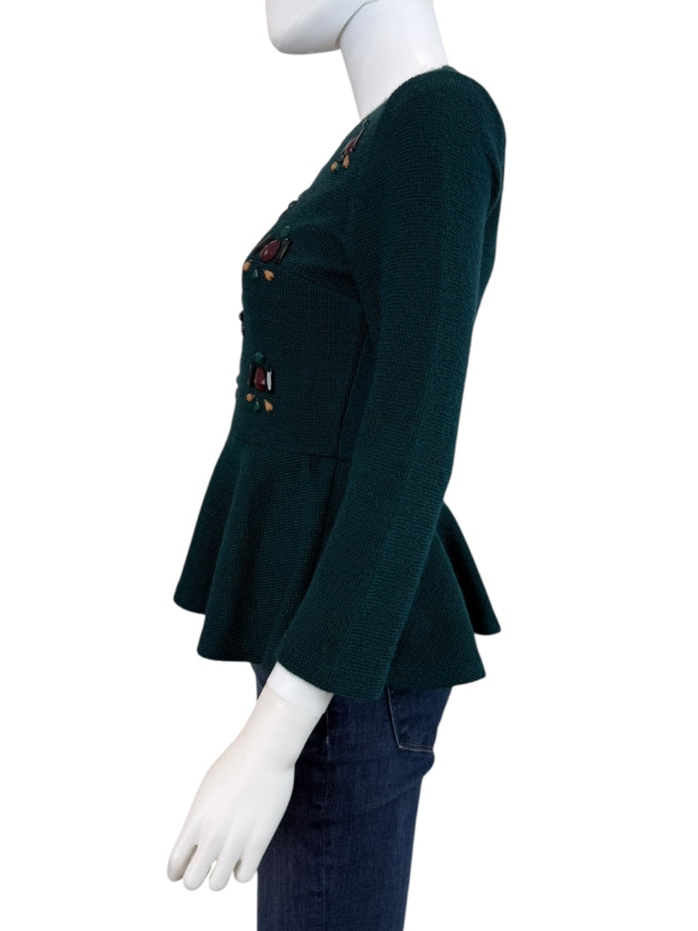 dolce vita Gem Drop Peplum Sweater Size S