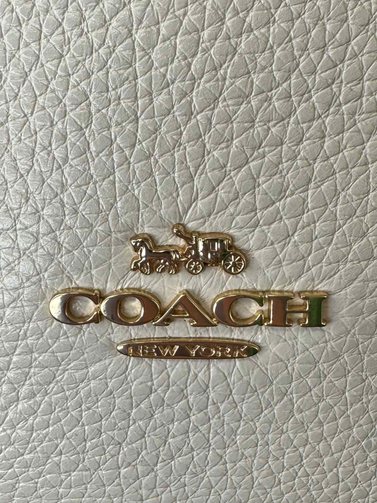 COACH NWT White Leather PENNIE Designer Handbag