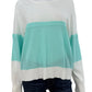 Aleeza Paris White And Teal Sweater Size 5X