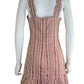 ALEXIS Pink Striped Linen Blend Mini Sundress Size M