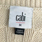 cabi Cream Cable Knit Sweater Size M