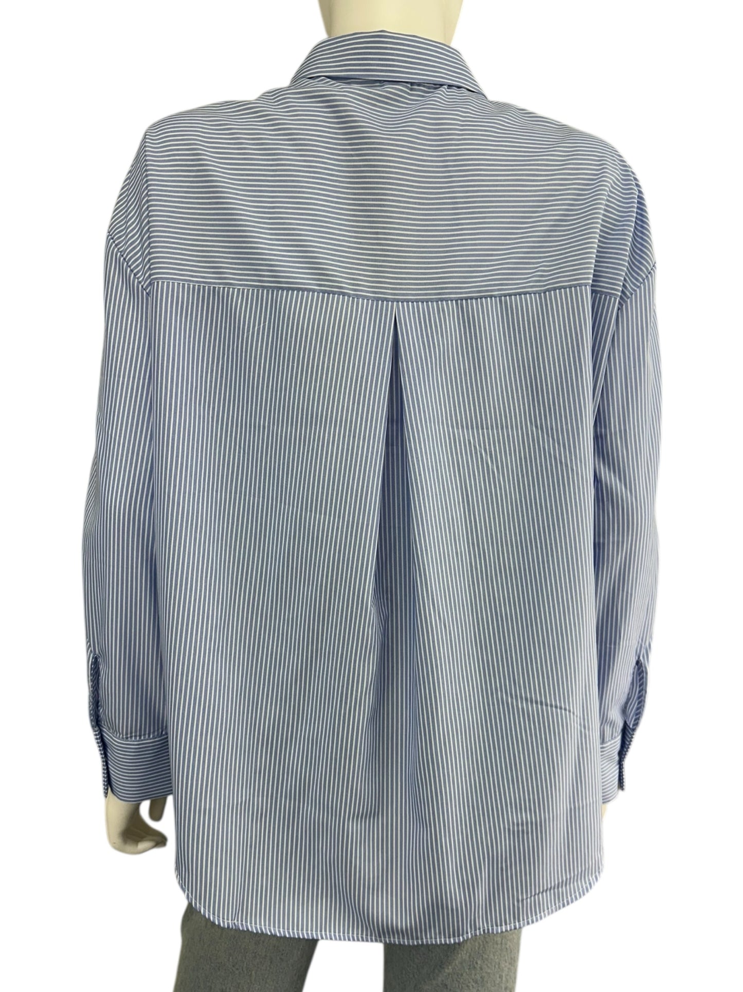 joie NWT Blue Striped Floral Button-down Shirt Size M
