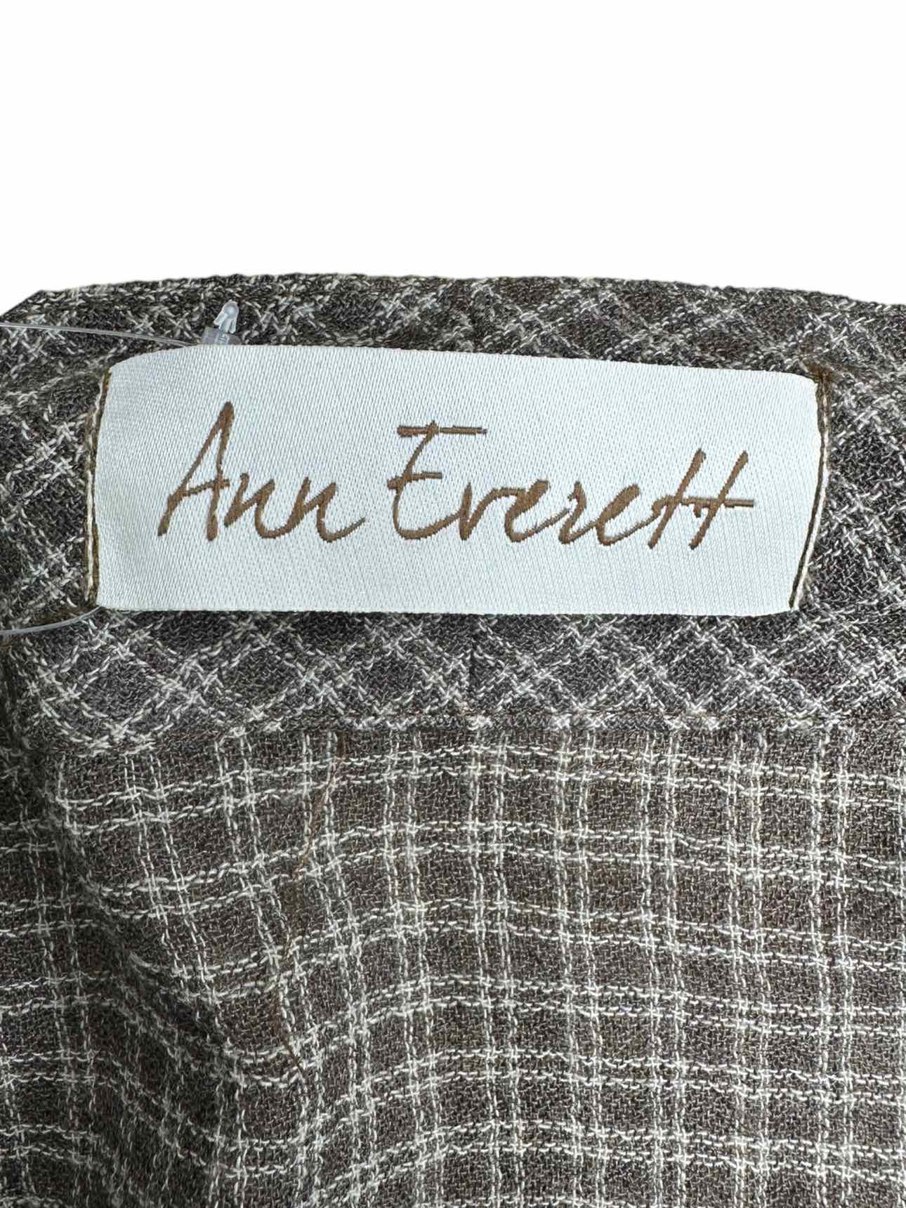 Ann Everett Brown Plaid Dress Size O/S