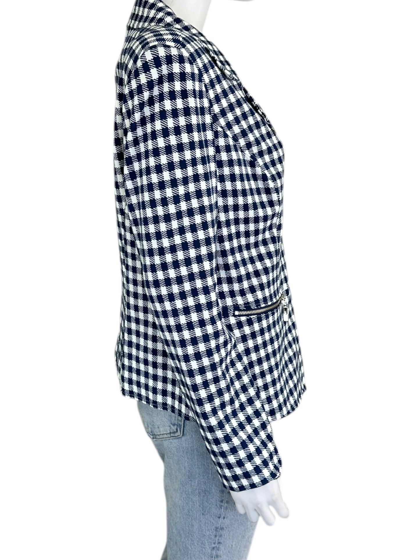 Chico NWT Navy Houndstooth Blazer Size M