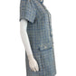 Lilly Pulitzer NWT Blue Teddy Metallic Tweed Shift Dress Size 4