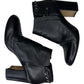 CHANEL Black Leather Ankle Boot Size 38.5