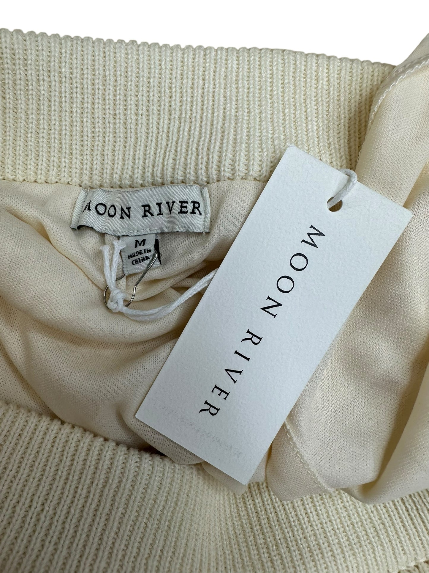 Moon River Two Piece White Knit Set Size M