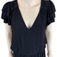 RAMY BROOK Navy Ruffle Maxi Dress Size L