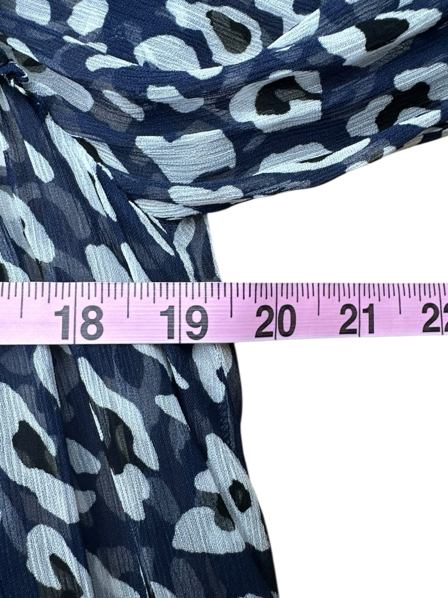 BCBGMAXAZRIA NWT Blue Leopard Print Blouse Size XXS