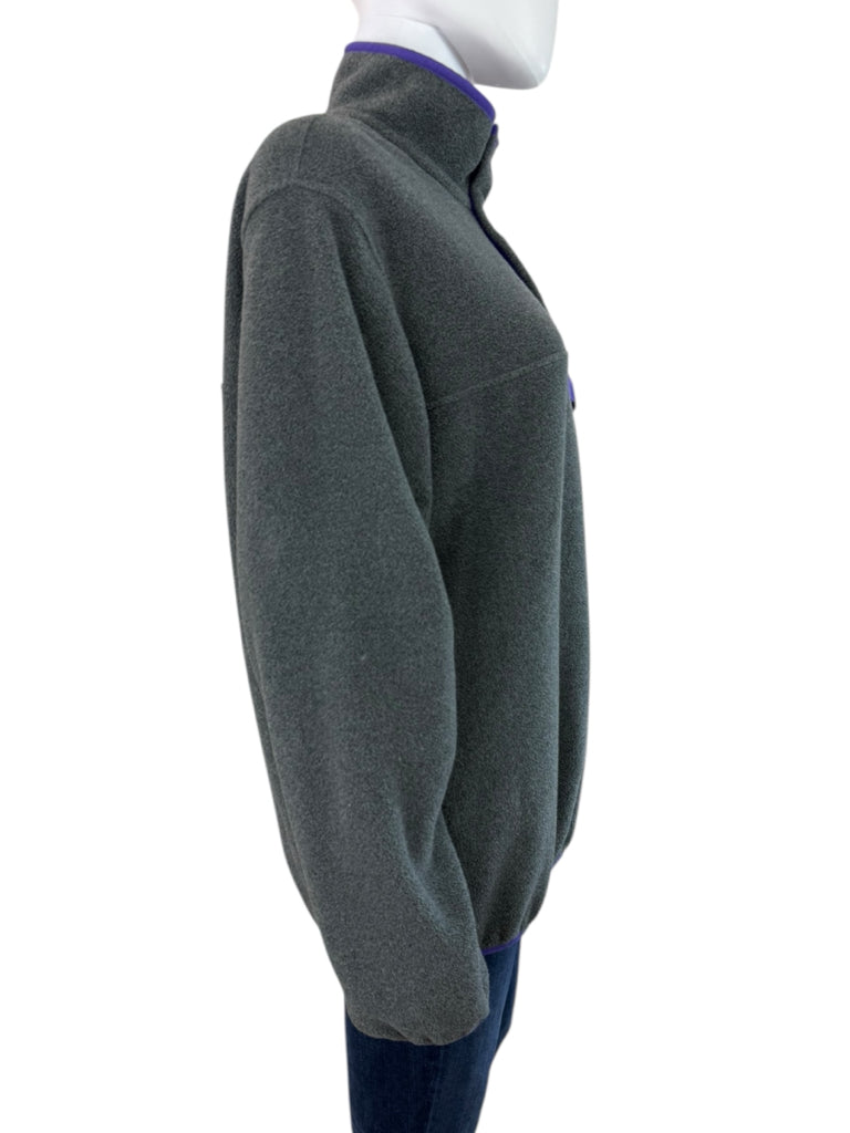 patagonia Gray Lightweight Synchilla Snap-T Pullover Fleece Jacket Size L