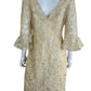 Adrianna Papell Cream Floral Lace Cocktail Dress Size 10