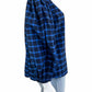 The Shirt by Rochelle Behrens Blue Plaid Blouse Size L