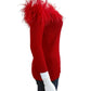 MILLY NWT Ruby Red Feather Top Size M
