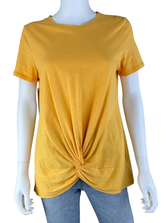 Talbots Yellow Knit Top Size M