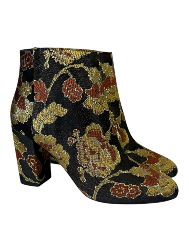 Aquazzura NWT Brookly Oriental Rose Brocade Booties Size 38