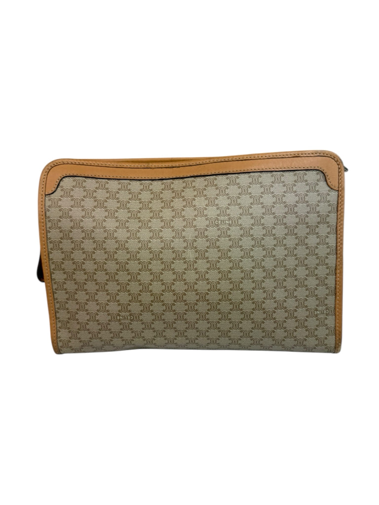 CELINE Vintage Beige Macadam Clutch