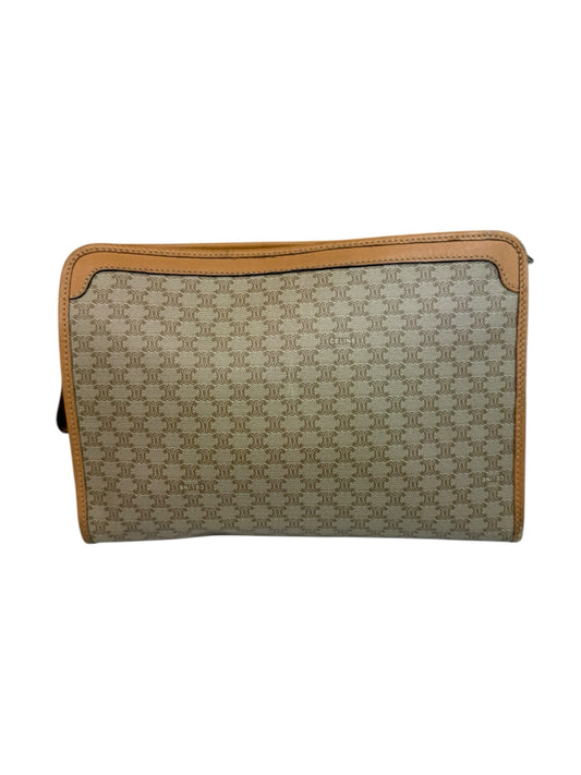CELINE Vintage Beige Macadam Clutch