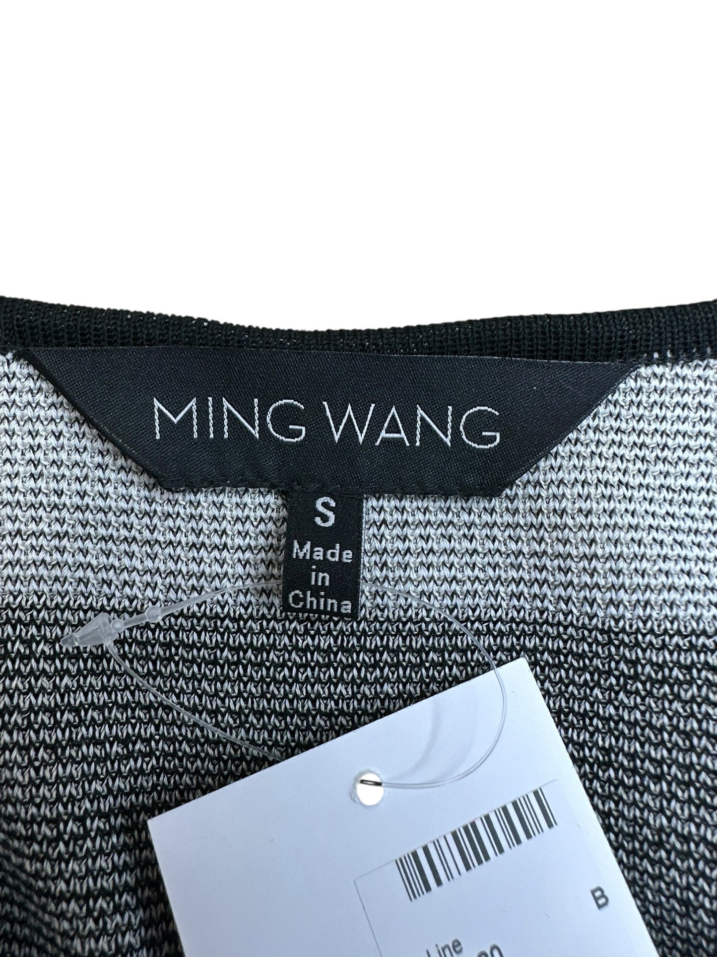 MING WANG Geometric Pattern Sweater Knit Cardigan Jacket Size S