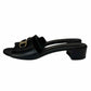 Salvatore Ferragamo Black Leather Rhodes Mules Size 7.5