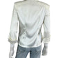 J.R.Nites Vintage White Satin Blouse Size MP