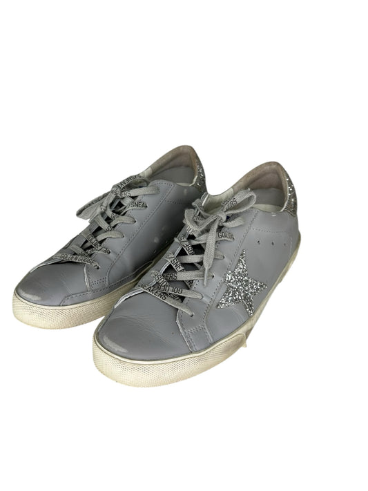 GOLDENGOOSE Grey Super-Star Leather Sneakers Size 40