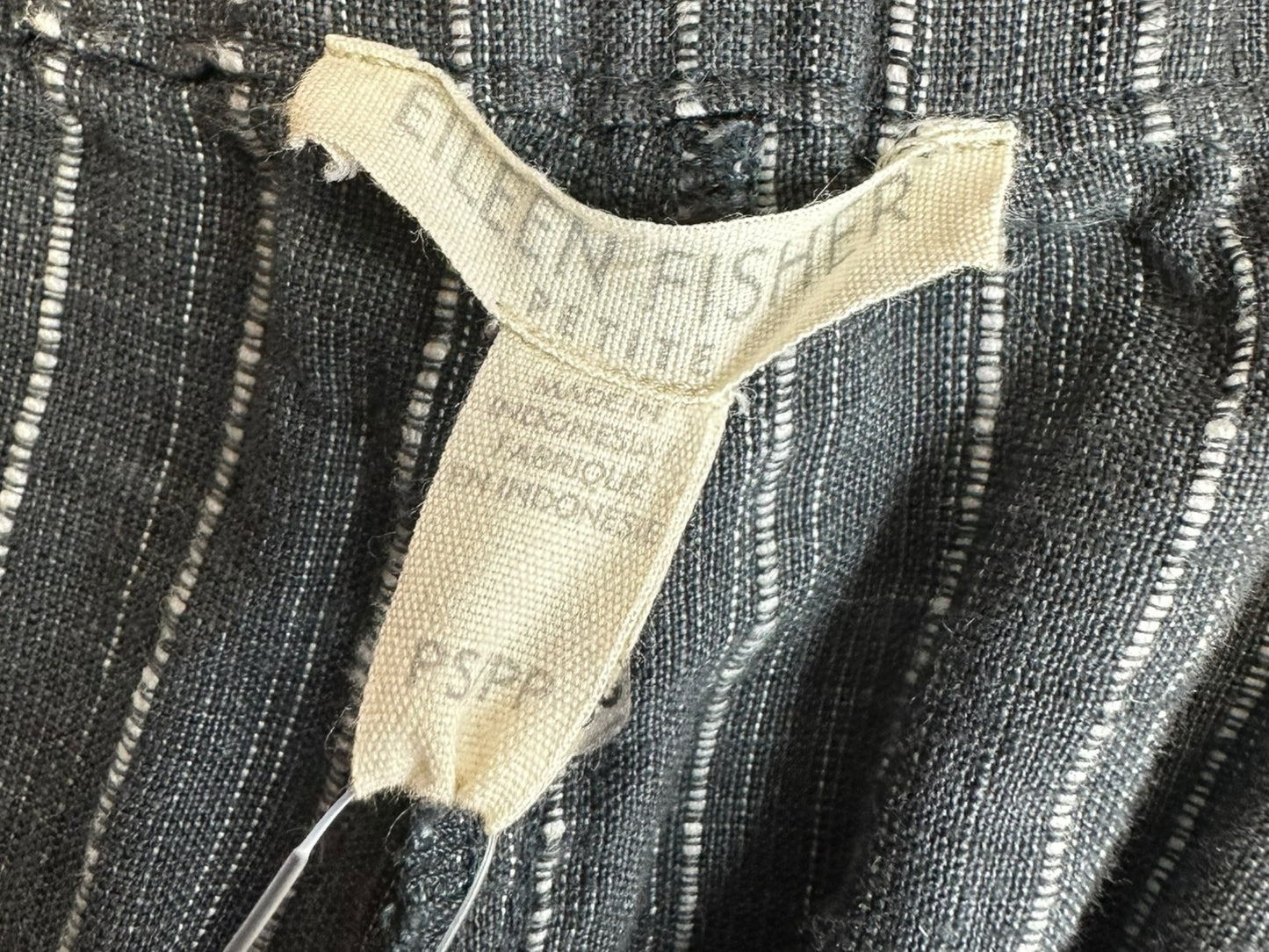EILEEN FISHER Charcoal Gray Linen Pants Size PS