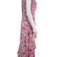 THE KOOPLES Pink Floral Midi Dress Size 3
