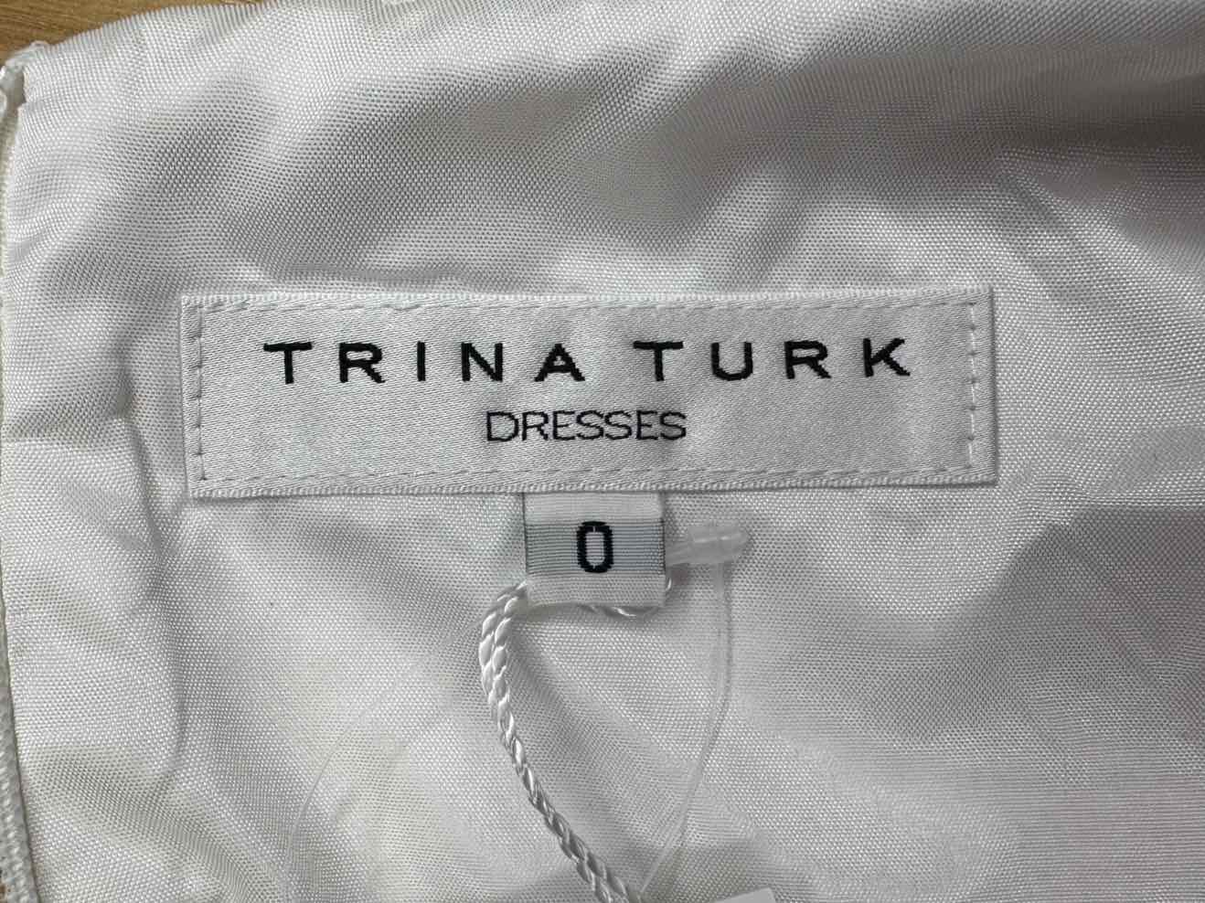 TRINA TURK NWT White Textured Sleeveless Dress Size 0