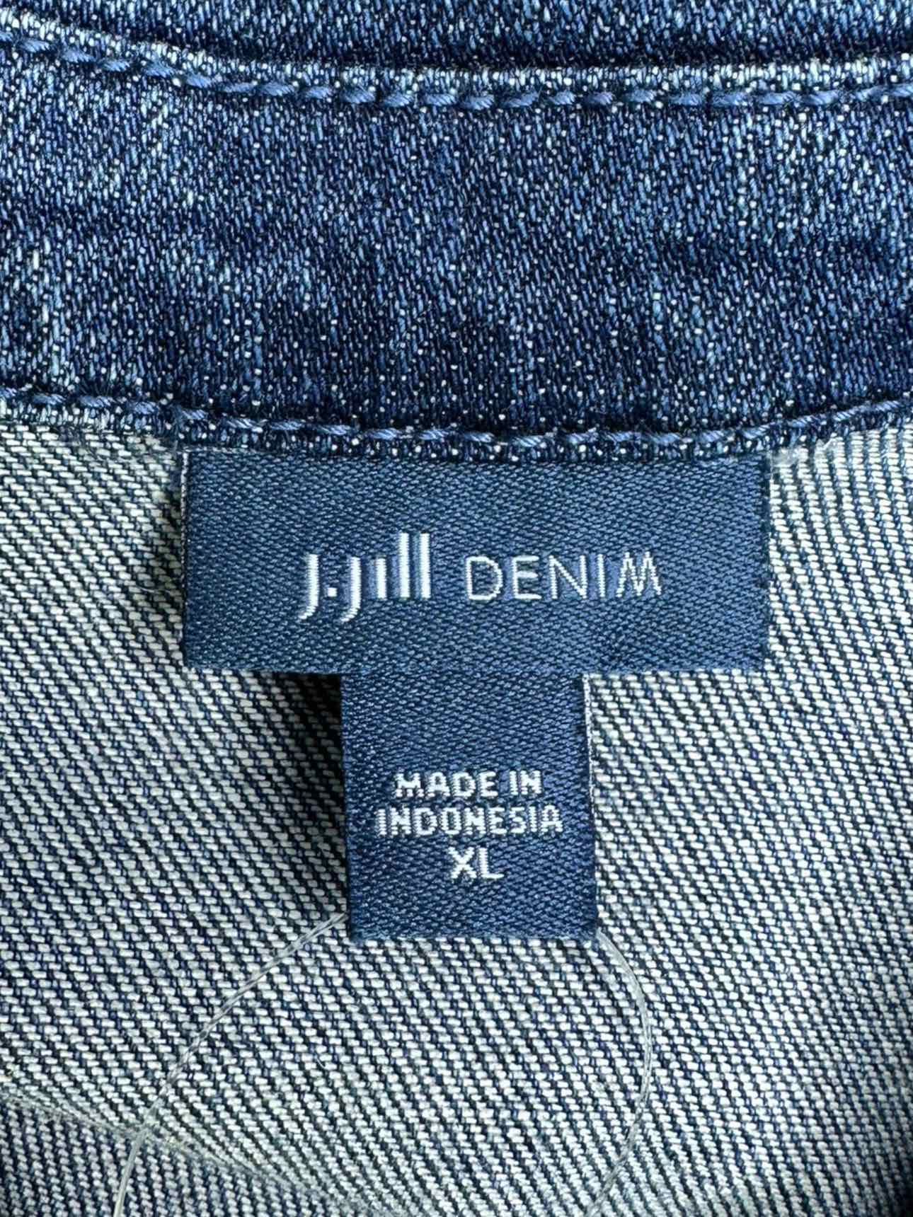 J. Jill Medium Wash Denim Jacket Size XL