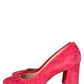 CORDANI Pink Suede Block Heel Size 37