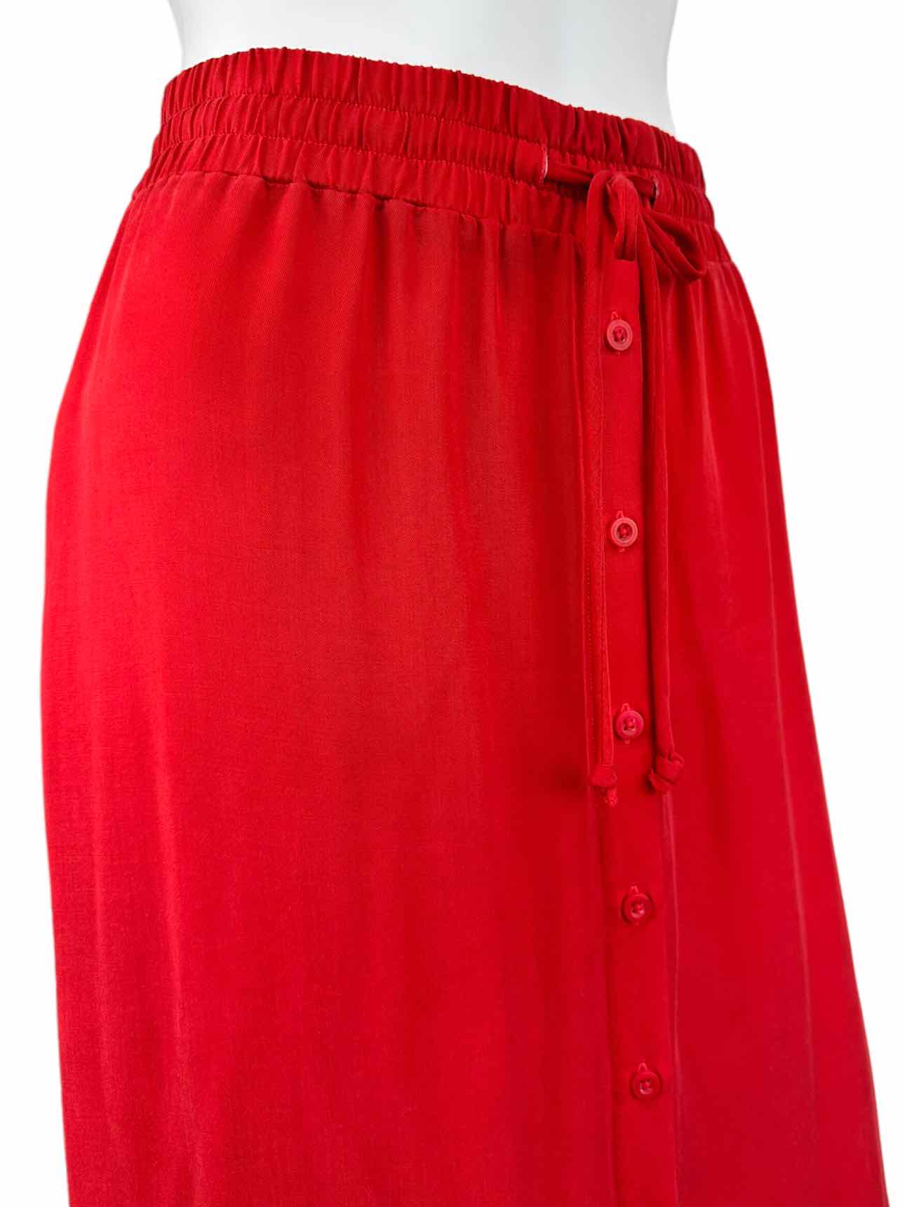 cloth & stone Red Button-Down Maxi Skirt Size XS