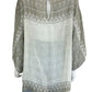 CALYPSO St. Barth 100% Silk White Blouse Size S