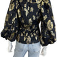 EDITION by EXPRESS NWT Black Metallic Floral Print Blouse Size S