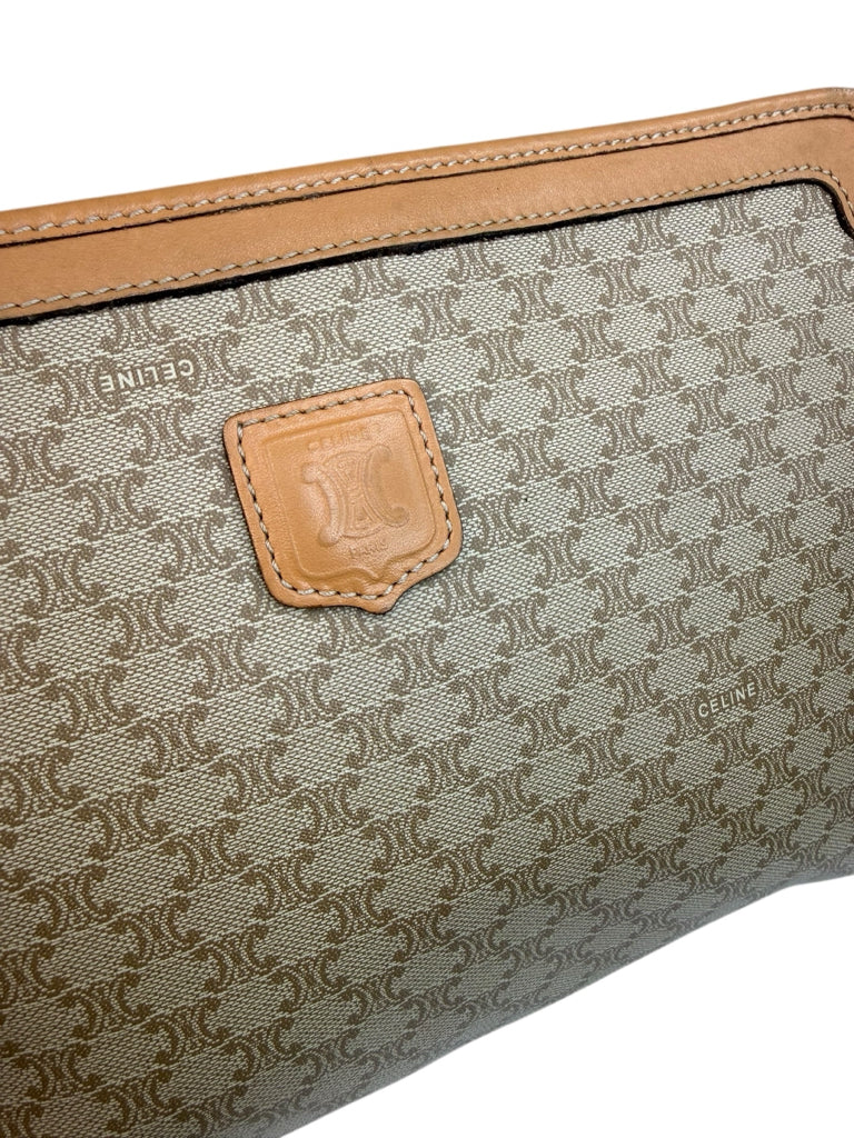 CELINE Vintage Beige Macadam Clutch
