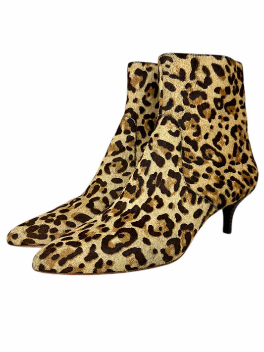 Loeffler Randall Kassidy Leopard Booties Size 8